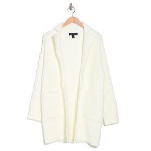 NWT St. John
Open-Front Teddy Cardigan Sweater Jacket Patch Pockets. Medium